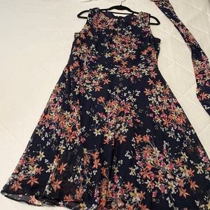Navy floral dress